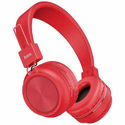 Slušalice HOCO bežične/žične, Bluetooth, 8h rada, mikrofon - W25 Promise Red
